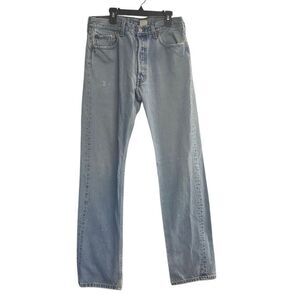 VINTAGE 2001 LEVI’S  501 Jeans Blue Button Fly W 33 L34 Measures Smaller SEE DES